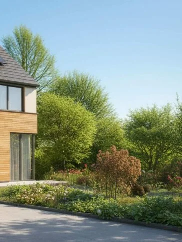 Duurzame woning in groene omgeving